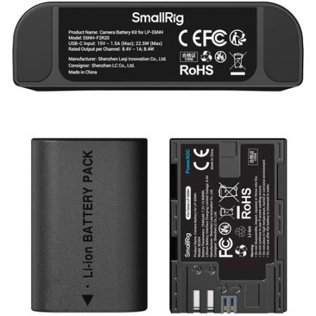 SmallRig 5484 - zestaw TURBO, dwukanałowa ładowarka, 2x akumulator Canon LP-E6NH